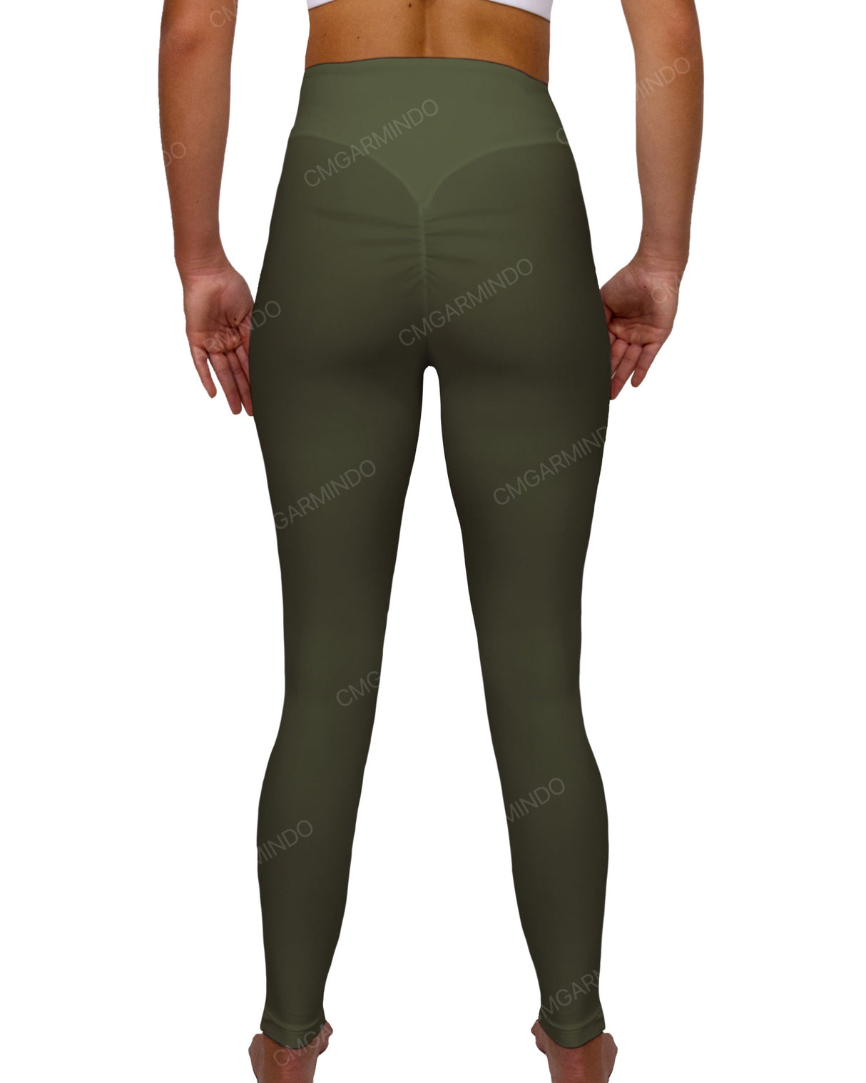 High Rise Deep V-Back Full Length Leggings