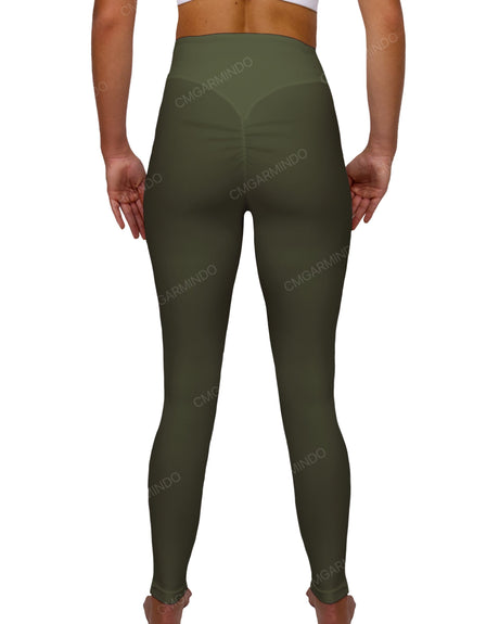 High Rise Deep V-Back Full Length Leggings