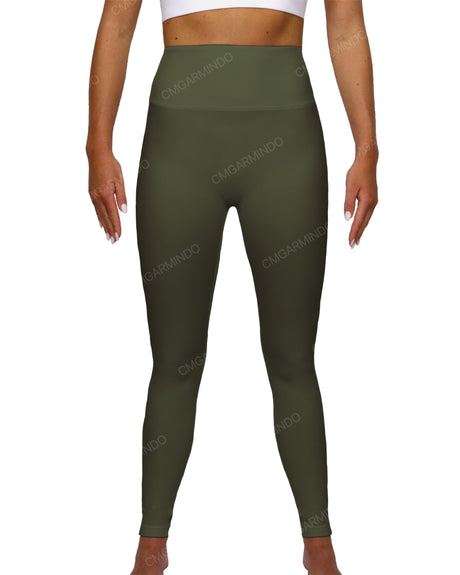 High Rise Deep V-Back Full Length Leggings