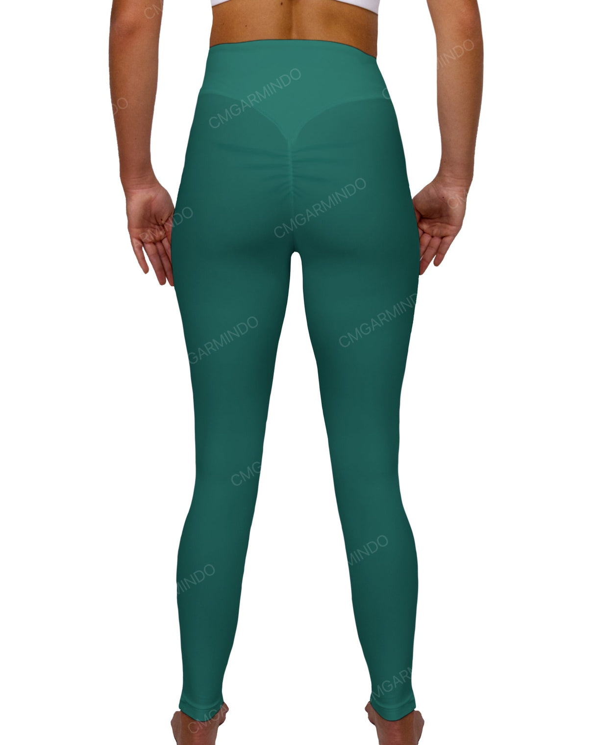 High Rise Deep V-Back Full Length Leggings