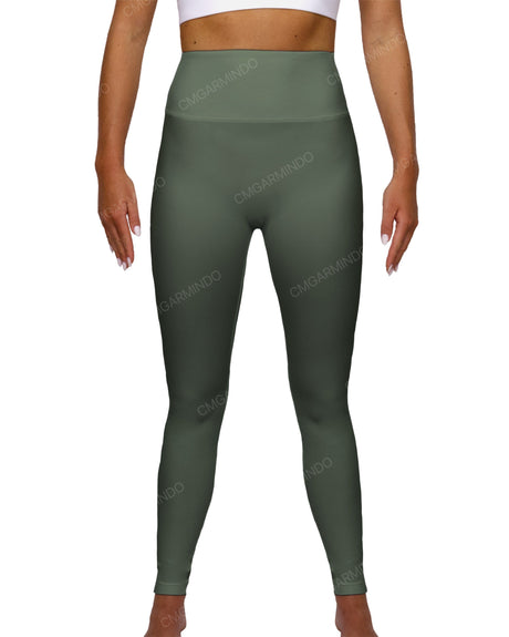 High Rise Deep V-Back Full Length Leggings