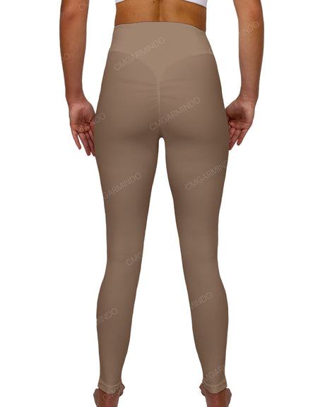 High Rise Deep V-Back Full Length Leggings