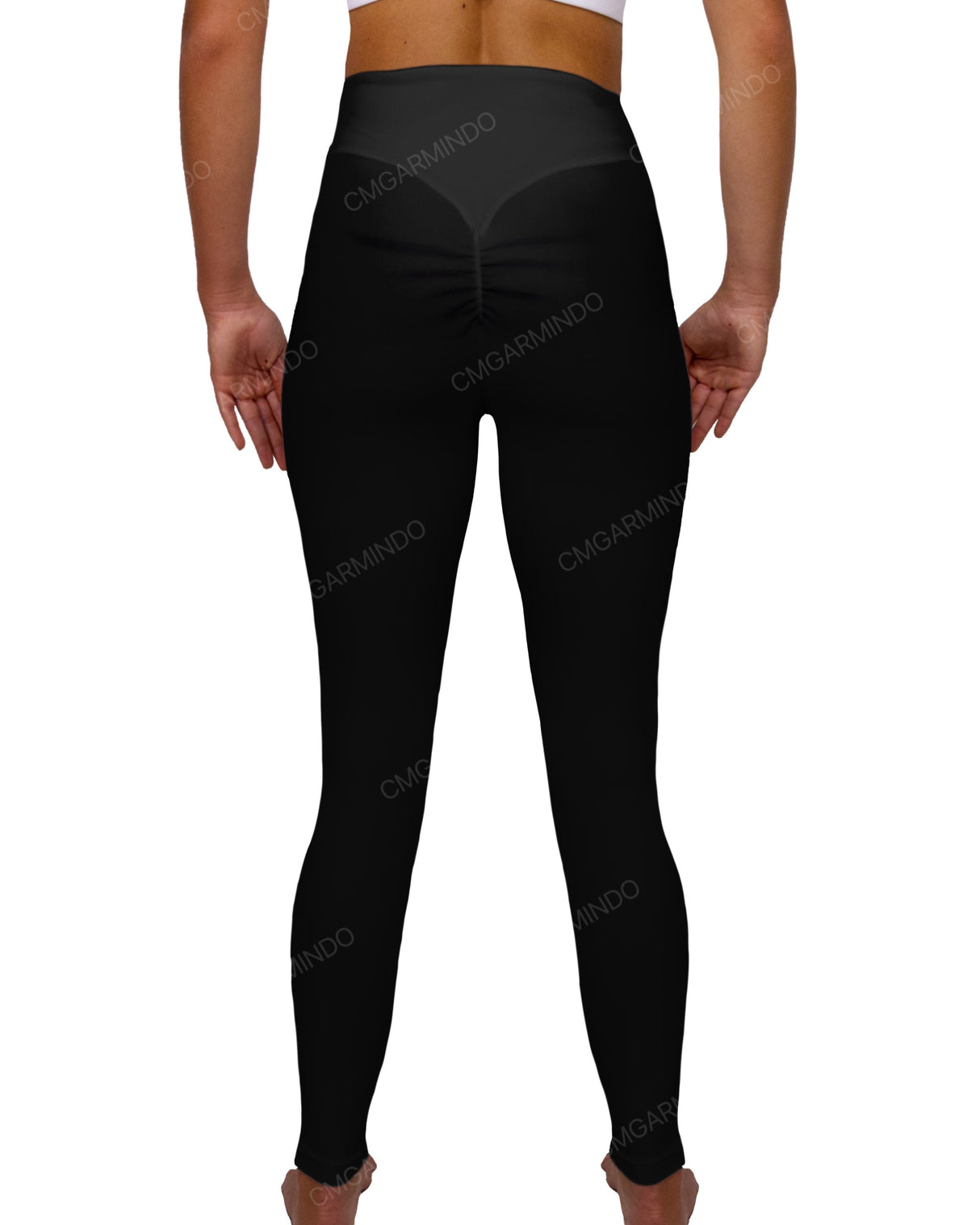 High Rise Deep V-Back Full Length Leggings