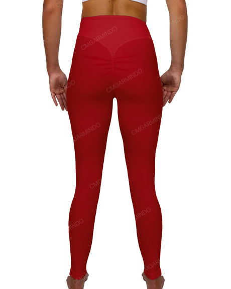 High Rise Deep V-Back Full Length Leggings