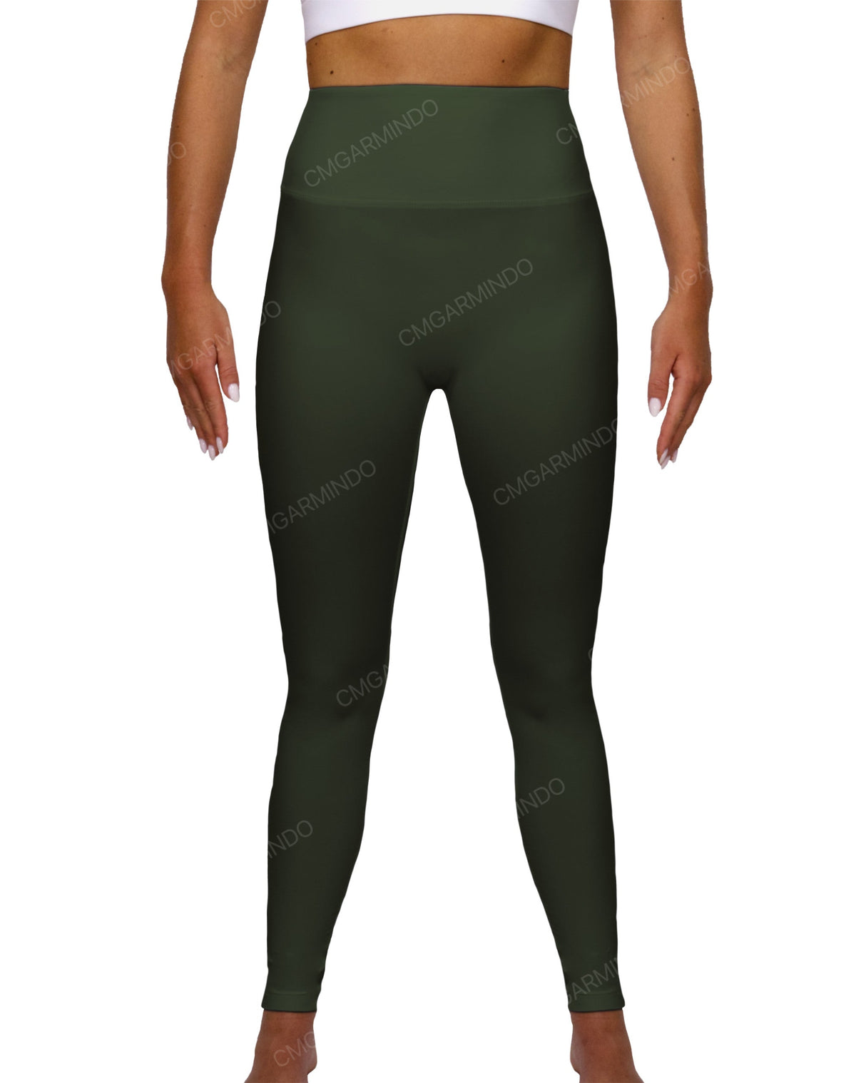High Rise Deep V-Back Full Length Leggings