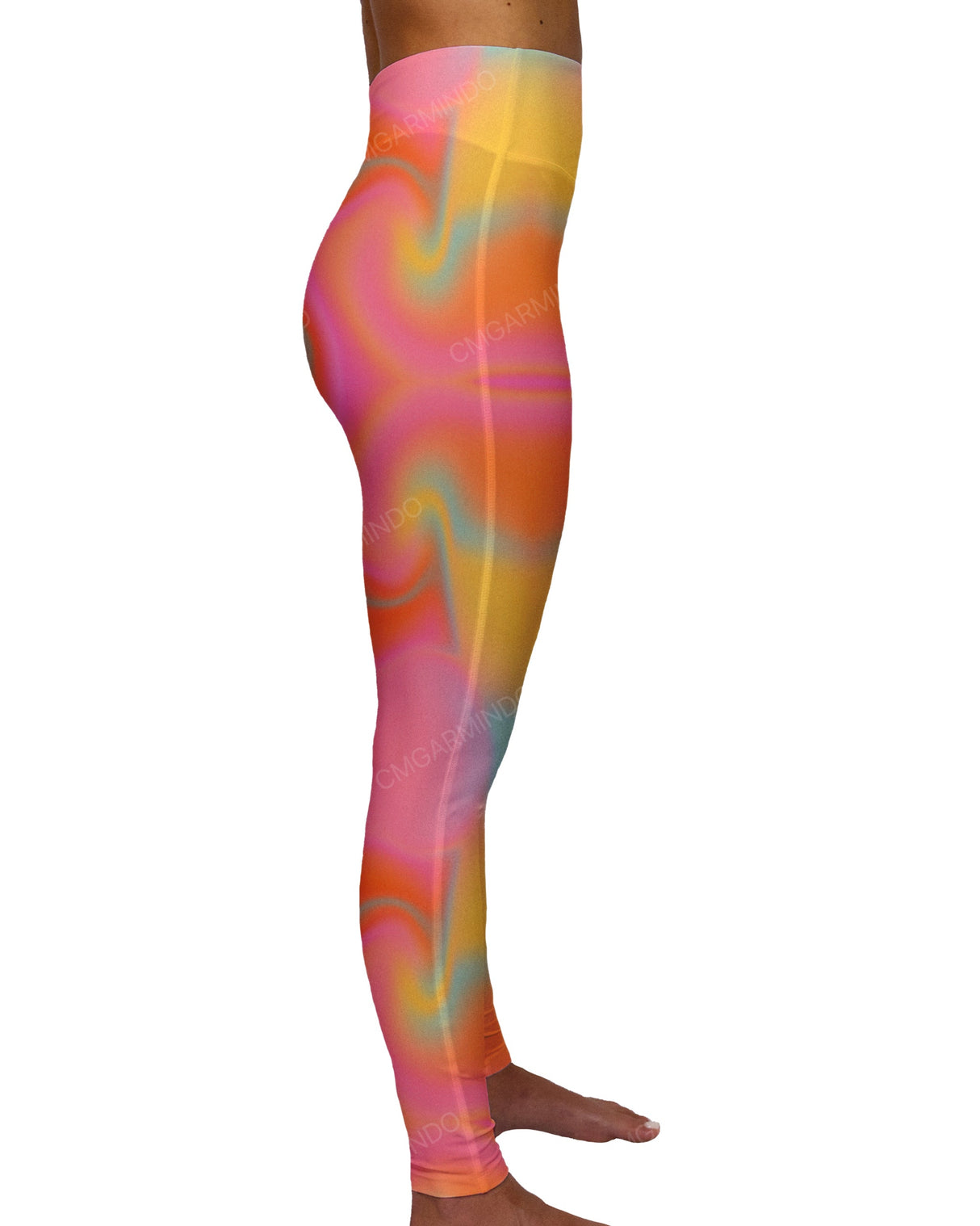 High Rise Deep V-Back Full Length Leggings