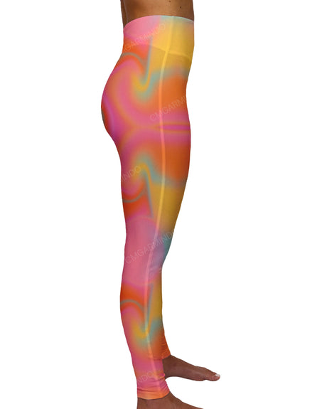 High Rise Deep V-Back Full Length Leggings