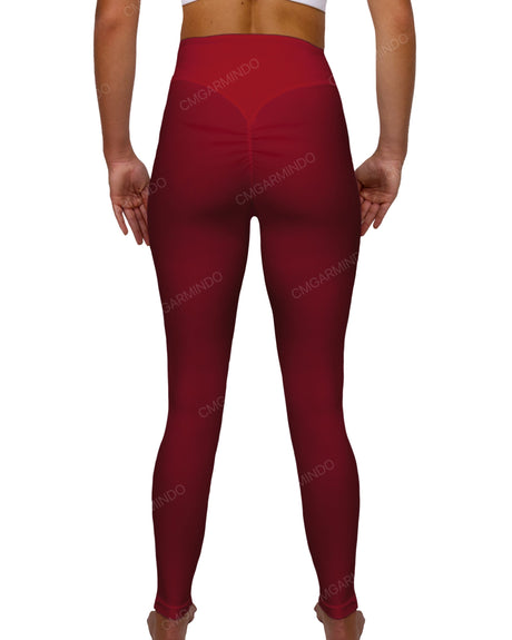 High Rise Deep V-Back Full Length Leggings