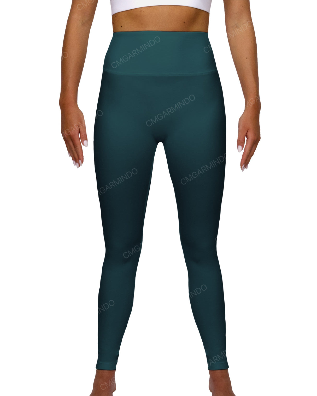 High Rise Deep V-Back Full Length Leggings