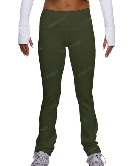 Mid Rise Wide Leg Leggings