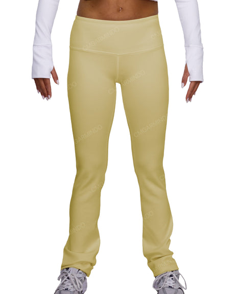 Mid Rise Wide Leg Leggings