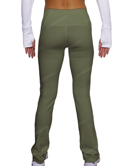 Mid Rise Wide Leg Leggings