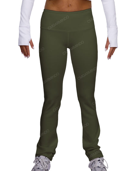 Mid Rise Wide Leg Leggings