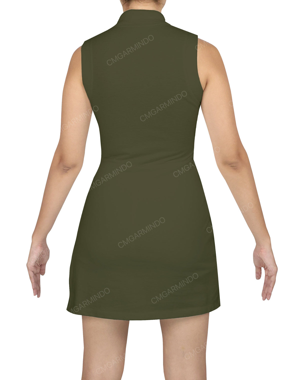 Sleeveless Polo Shorts Dress