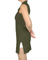 Sleeveless Polo Shorts Dress