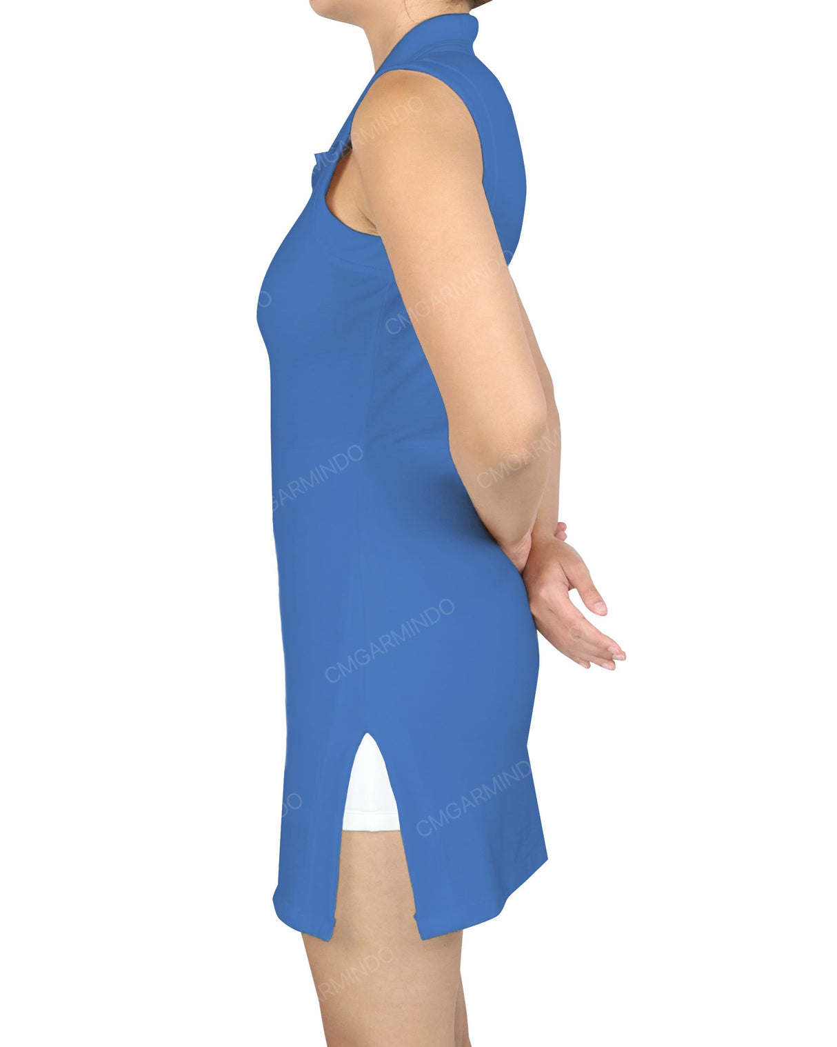 Sleeveless Polo Shorts Dress