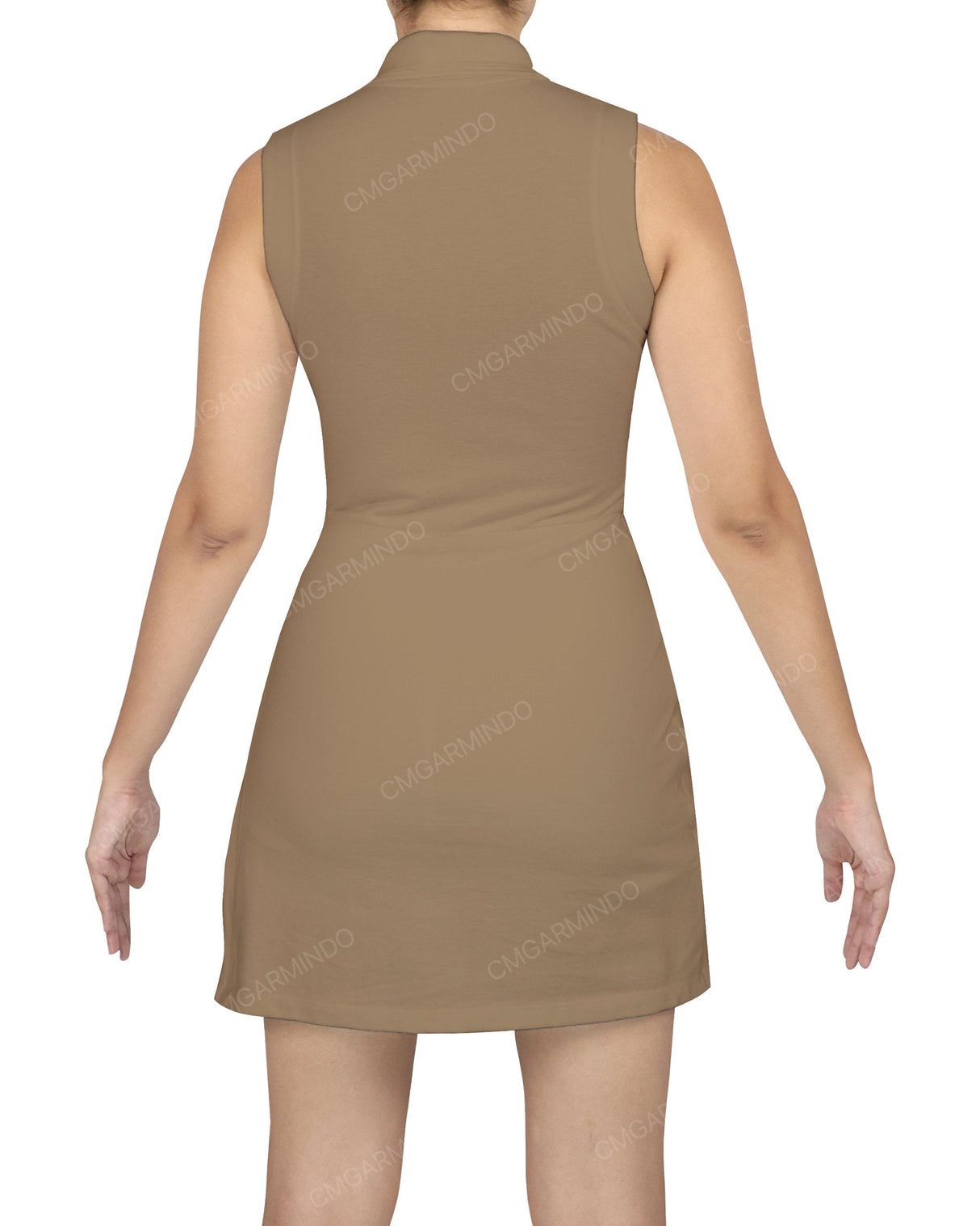 Sleeveless Polo Shorts Dress