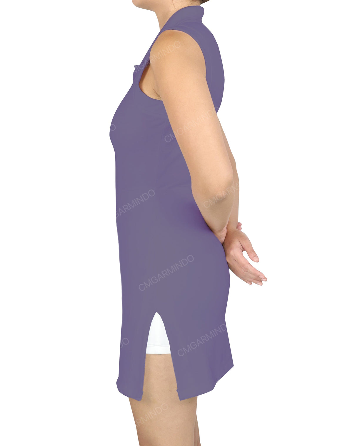 Sleeveless Polo Shorts Dress