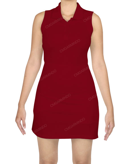 Sleeveless Polo Shorts Dress