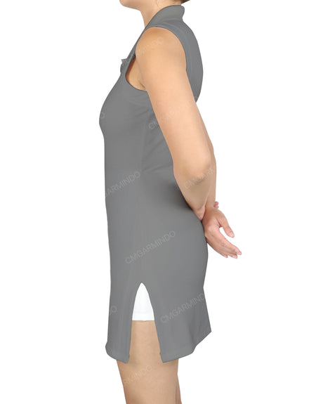 Sleeveless Polo Shorts Dress