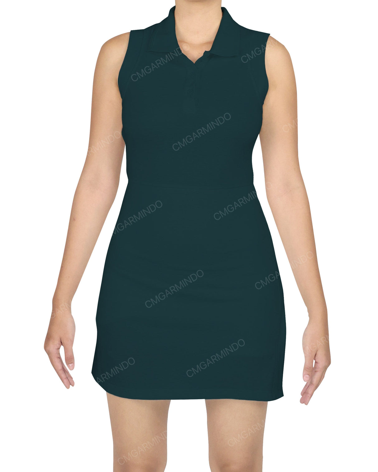 Sleeveless Polo Shorts Dress