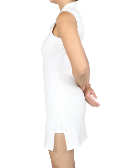 Sleeveless Polo Shorts Dress