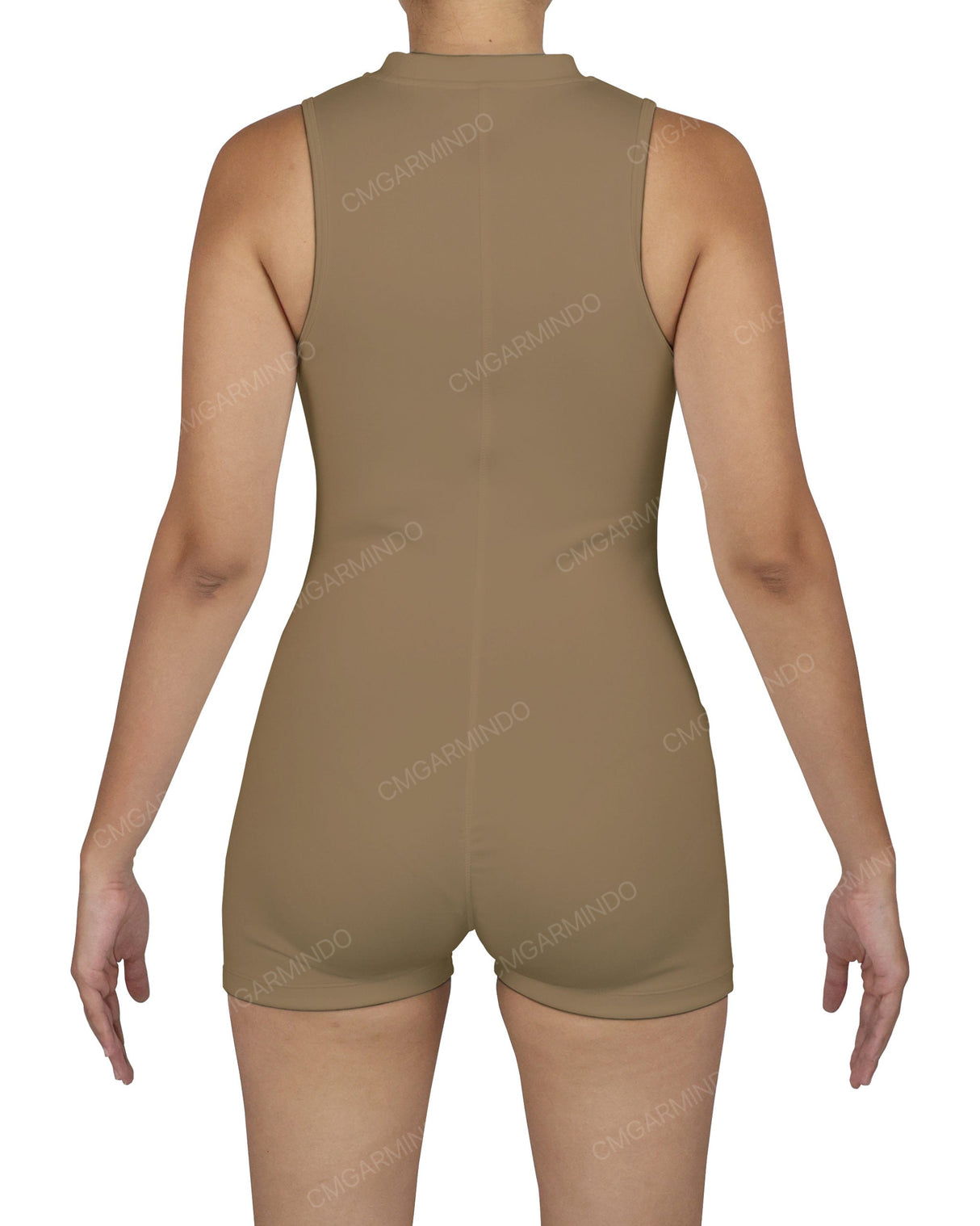 Sleeveless 1/4 Zip Playsuit