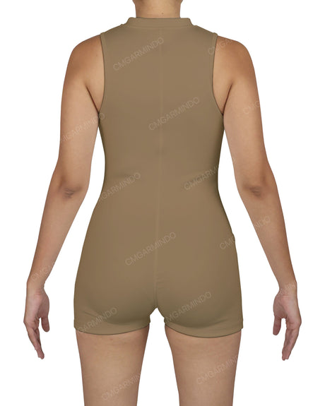 Sleeveless 1/4 Zip Playsuit