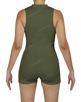 Sleeveless 1/4 Zip Playsuit