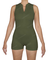 Sleeveless 1/4 Zip Playsuit