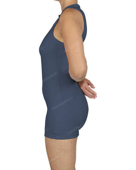 Sleeveless 1/4 Zip Playsuit