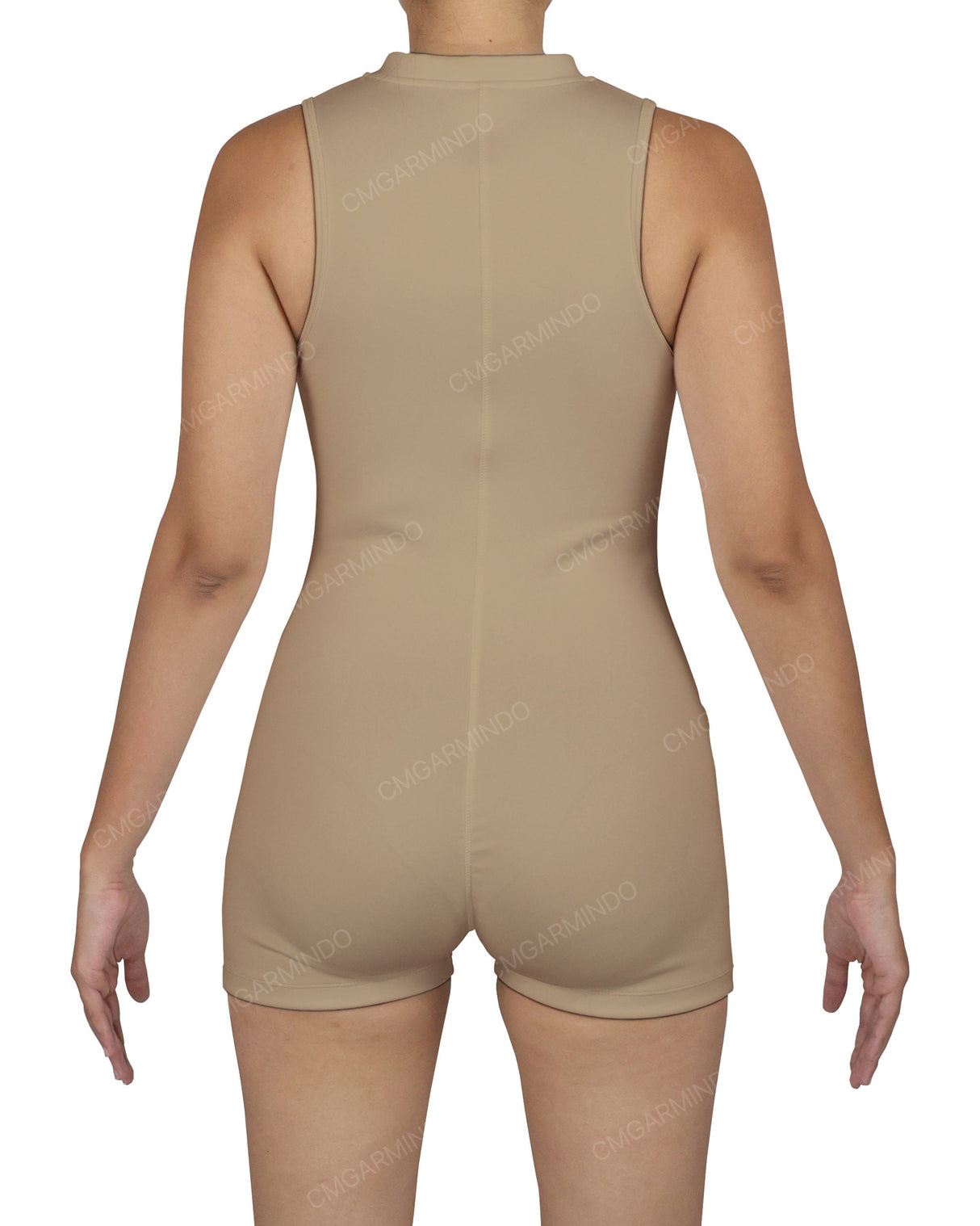 Sleeveless 1/4 Zip Playsuit