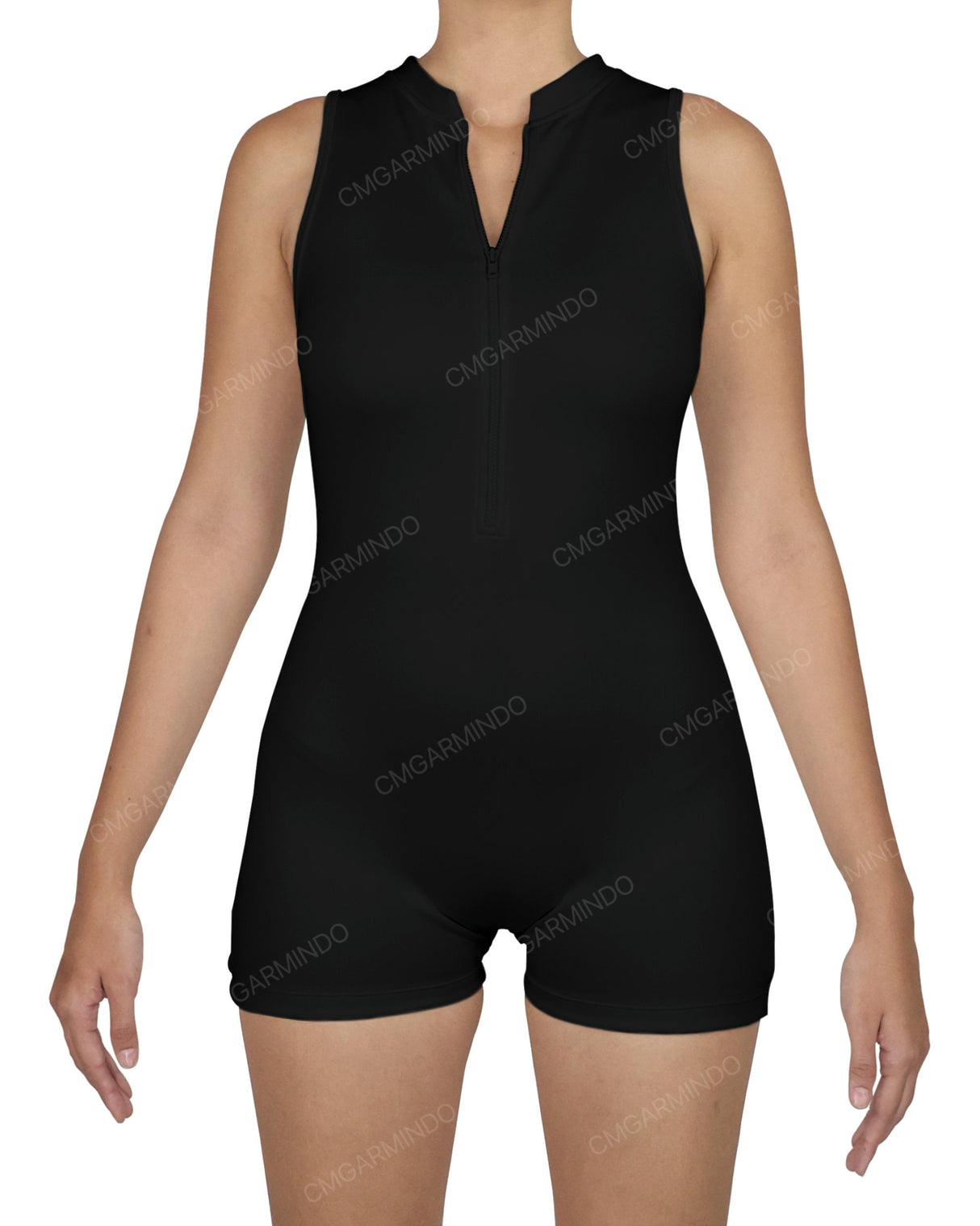 Sleeveless 1/4 Zip Playsuit
