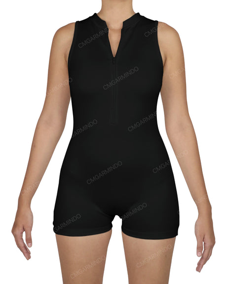 Sleeveless 1/4 Zip Playsuit