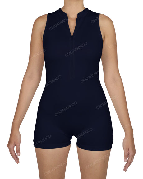 Sleeveless 1/4 Zip Playsuit