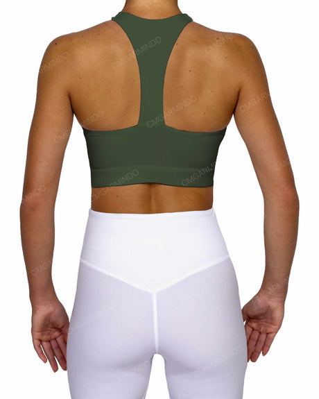 Racer Back Panel Sports Bra