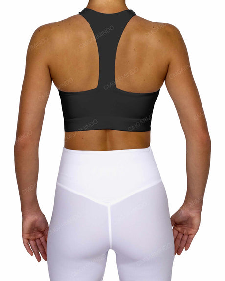 Racer Back Panel Sports Bra