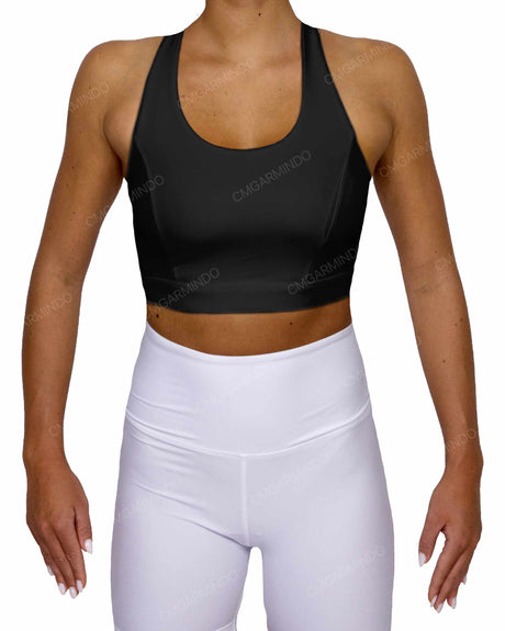 Racer Back Panel Sports Bra