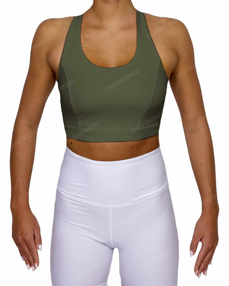 Racer Back Panel Sports Bra