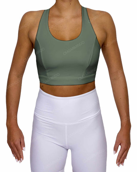 Racer Back Panel Sports Bra