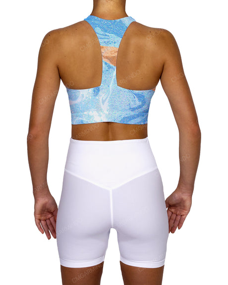 Racer Back Panel Sports Bra