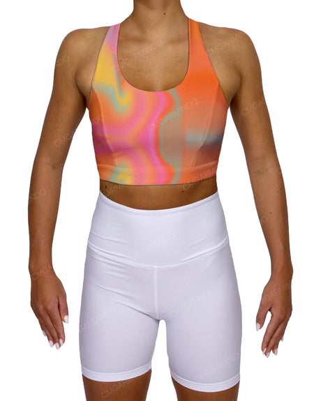 Racer Back Panel Sports Bra
