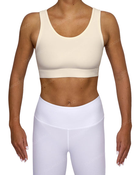 Scoop Front Band Back Top
