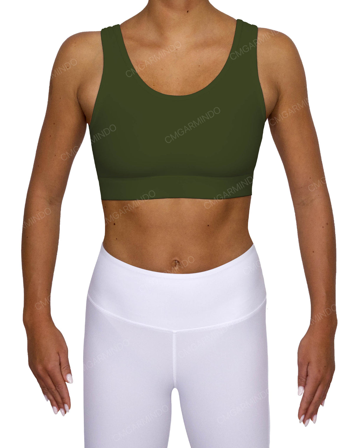 Scoop Front Band Back Top