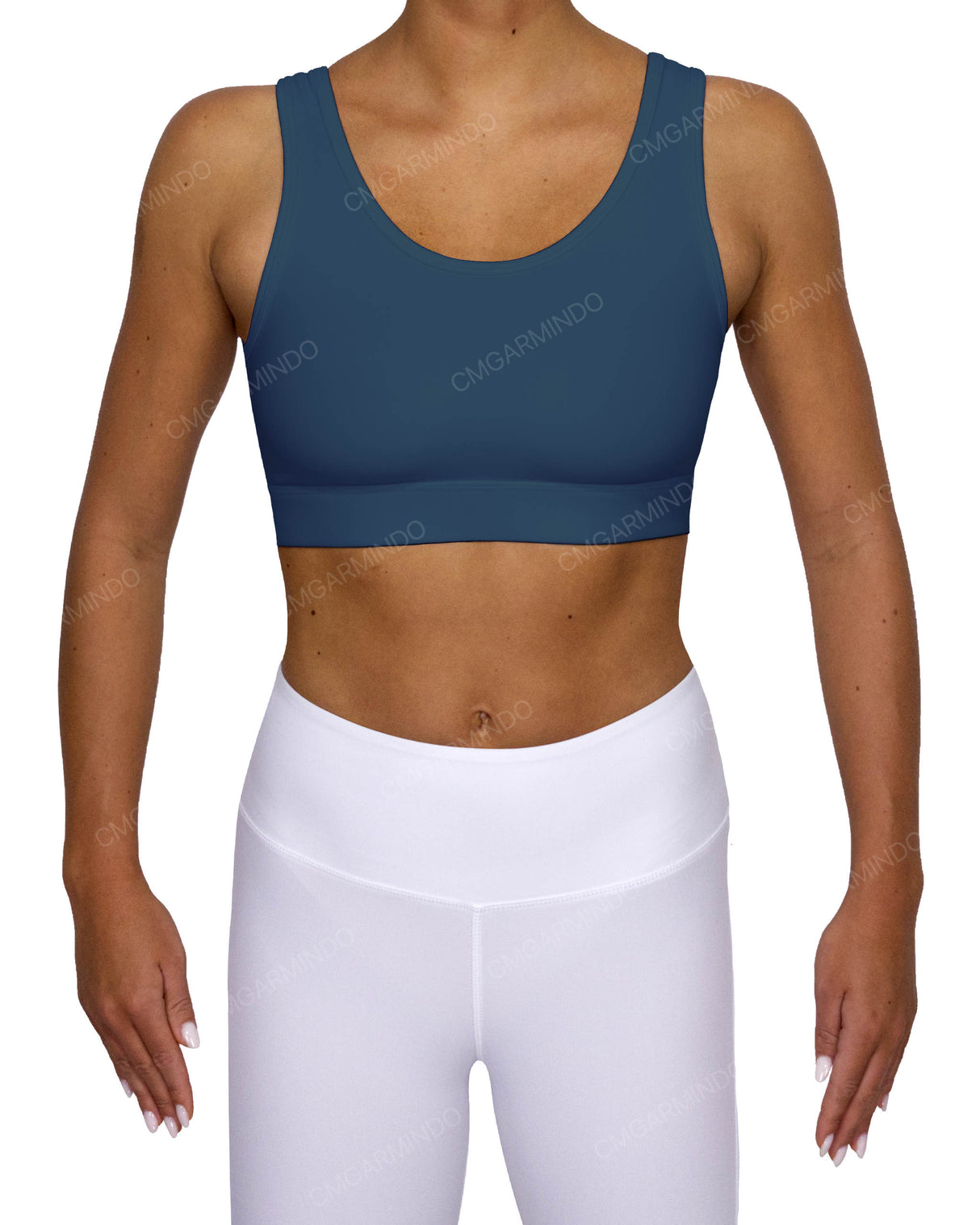 Scoop Front Band Back Top