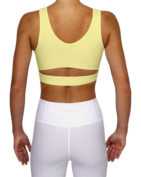Scoop Front Band Back Top