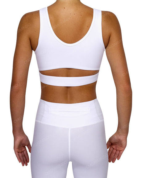 Scoop Front Band Back Top