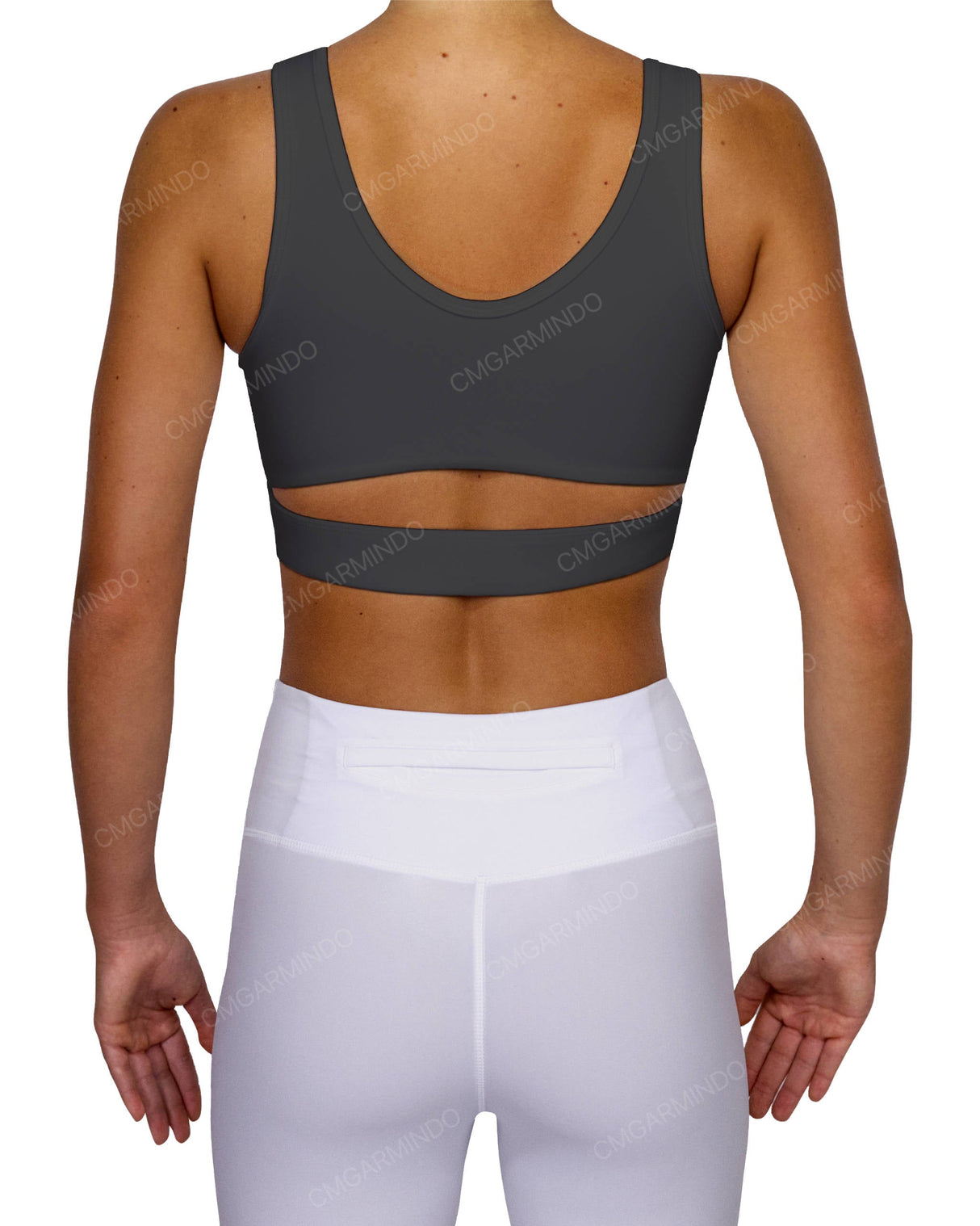Scoop Front Band Back Top