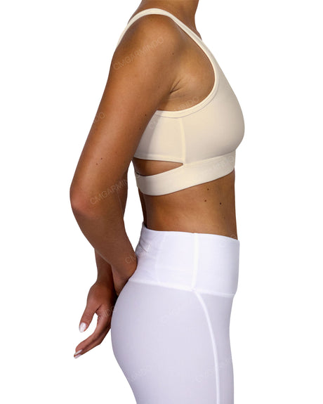 Scoop Front Band Back Top
