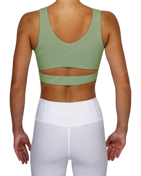 Scoop Front Band Back Top